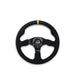 NRG Reinforced Steering Wheel (320mm) Alcantara Steering Wheel w/ Black Stitching - Lunaticsco