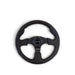 NRG Reinforced Steering Wheel (320mm) Black Leather w/Black Stitching - Lunaticsco