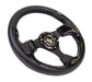 NRG Reinforced Steering Wheel (320mm) Blk w/Gloss Black Trim - Lunaticsco