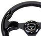 NRG Reinforced Steering Wheel (320mm) Blk w/Gloss Black Trim - Lunaticsco