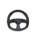NRG Reinforced Steering Wheel (320mm Horizontal / 330mm Vertical) Leather w/Red Stitching - Lunaticsco