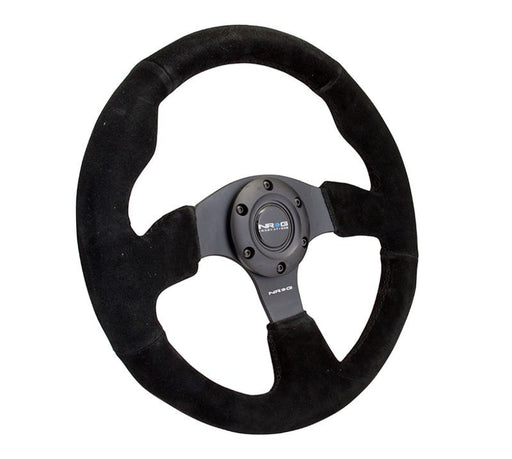 NRG Reinforced Steering Wheel (320mm) Suede w/Black Stitch - Lunaticsco