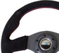 NRG Reinforced Steering Wheel (320mm) Suede w/Red Stitch - Lunaticsco