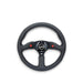 NRG Reinforced Steering Wheel (350mm/ 2.5in. Deep) Sport Leather Racing/ 4mm Matte Black Spoke - Lunaticsco