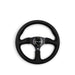 NRG Reinforced Steering Wheel (350mm / 2.5in. Deep)Blk Alcantara Comfort Grip w/4mm Matte Blk Spokes - Lunaticsco