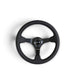 NRG Reinforced Steering Wheel (350mm / 3in. Deep) Bk Leather w/Bk BBall Stitch (Odi Bakchis Edition) - Lunaticsco