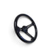NRG Reinforced Steering Wheel (350mm / 3in. Deep) Black Multi Color Flake Wood w/ Black Matte Center - Lunaticsco