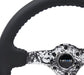 NRG Reinforced Steering Wheel (350mm / 3in. Deep) Blk Leather w/Hydrodipped Digi-Camo Spokes - Lunaticsco