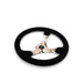 NRG Reinforced Steering Wheel (350mm / 3in. Deep) Blk Suede Floral Dipped w/ Blk Baseball Stitch - Lunaticsco