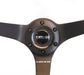 NRG Reinforced Steering Wheel (350mm / 3in. Deep) Blk Suede w/Blk BBall Stitch (Odi Bakchis Edition) - Lunaticsco
