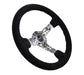 NRG Reinforced Steering Wheel (350mm / 3in. Deep) Blk Suede w/Hydrodipped Digi-Camo Spokes - Lunaticsco