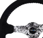 NRG Reinforced Steering Wheel (350mm / 3in. Deep) Blk Suede w/Hydrodipped Digi-Camo Spokes - Lunaticsco