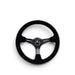 NRG Reinforced Steering Wheel (350mm / 3in. Deep) Blk Suede w/Red Stitching & 5mm Spokes w/Slits - Lunaticsco