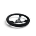 NRG Reinforced Steering Wheel (350mm / 3in. Deep) Blk Suede/Blk Bball Stitch w/5mm Matte Black Spoke - Lunaticsco