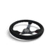 NRG Reinforced Steering Wheel (350mm / 3in. Deep) Blk Suede/Red BBall Stitch w/5mm Matte Blk Spokes - Lunaticsco