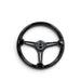 NRG Reinforced Steering Wheel (350mm / 3in. Deep) Blk Wood w/Blk Matte Spoke/Black Center Mark - Lunaticsco