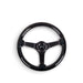 NRG Reinforced Steering Wheel (350mm / 3in Deep) Classic Blk Sparkle Wood Grain w/Blk 3-Spoke Center - Lunaticsco