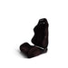 NRG Sport Seats (Pair) Type-R Suede w/NRG Logo - Black w/Red Stitching - Lunaticsco
