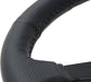 NRG Sport Steering Wheel (350mm / 1.5in Deep) Black Leather Black Stitch w/Matte Black Solid Spokes - Lunaticsco