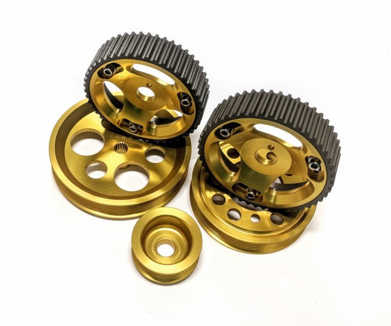 NST 1JZ 2JZ Lightweight 6061-T6 Aluminum Hard Anodized Pulley Kit - Lunaticsco
