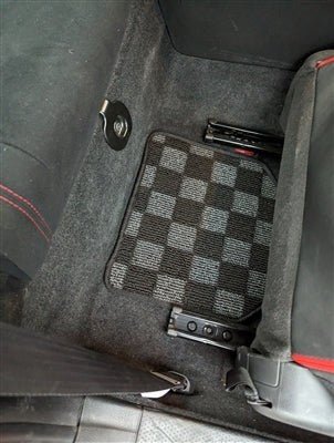 P2M Rear Race Floor Mats Toyota 86 Subaru BRZ Scion FR-S 2013-2021 Dark Grey - Lunaticsco