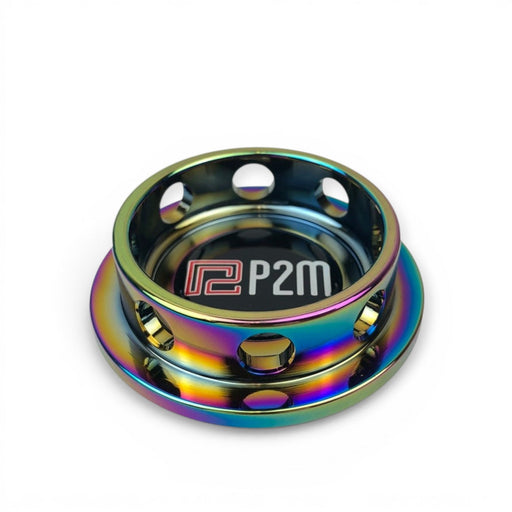 P2M Round Neo Chrome Oil Cap Toyota Non-Clip Type - Lunaticsco