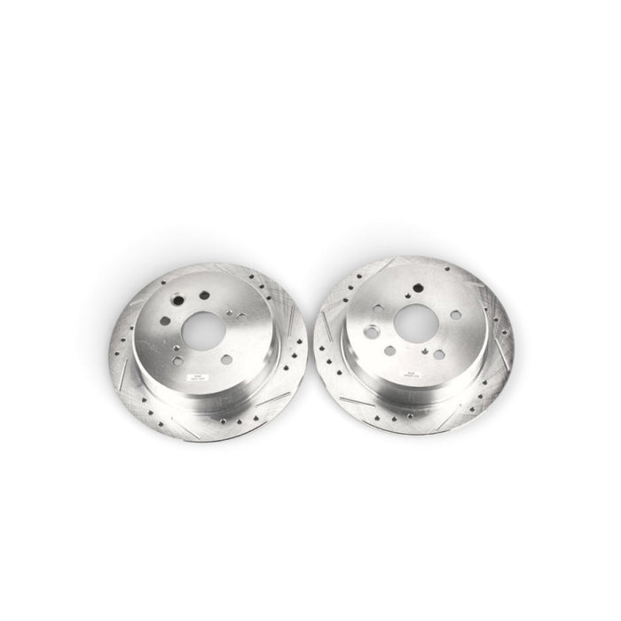 Power Stop 06-15 Lexus IS250 Rear Evolution Drilled & Slotted Rotors - Pair - LunaticsCo