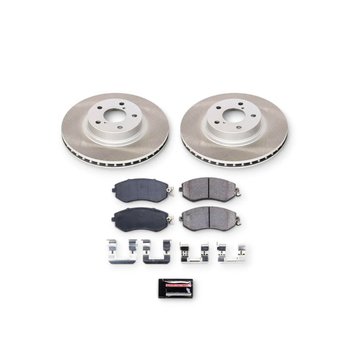Power Stop 11-16 Subaru Impreza Front Semi-Coated Rotor Kit - LunaticsCo