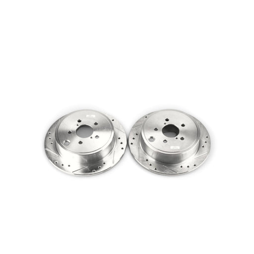 Power Stop 13-16 Subaru BRZ Rear Evolution Drilled & Slotted Rotors - Pair - LunaticsCo
