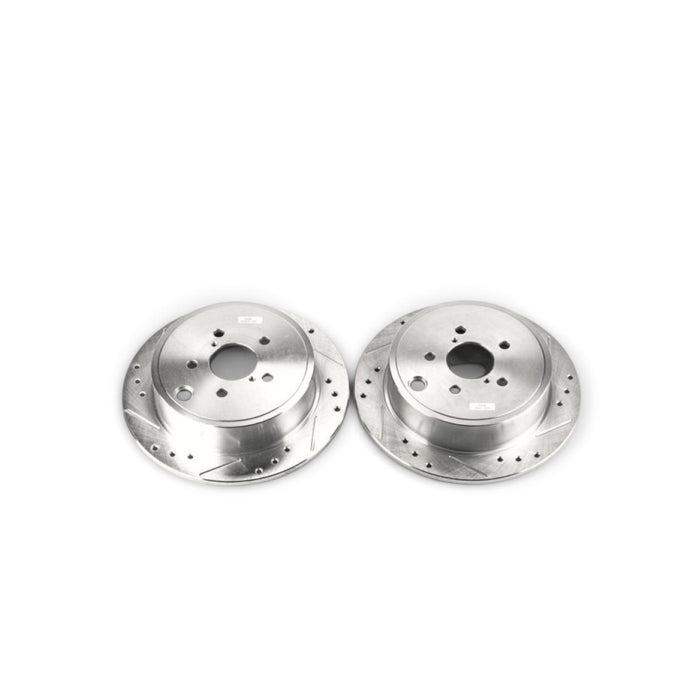Power Stop 13-16 Subaru BRZ Rear Evolution Drilled & Slotted Rotors - Pair - LunaticsCo