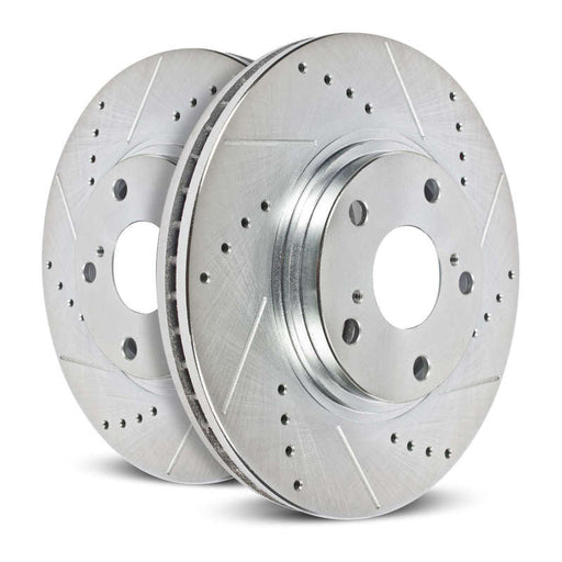 Power Stop 13-16 Subaru BRZ Rear Evolution Drilled & Slotted Rotors - Pair - LunaticsCo