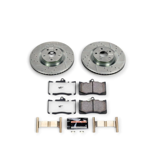 Power Stop 13-19 Lexus GS350 Front Z26 Street Warrior Brake Kit - LunaticsCo