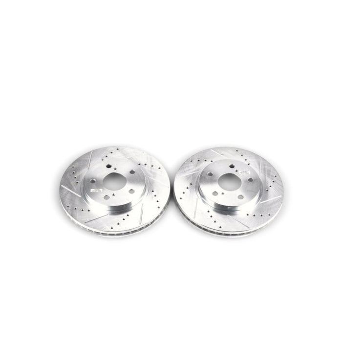 Power Stop 2002 Lexus ES300 Front Evolution Drilled & Slotted Rotors - Pair - LunaticsCo
