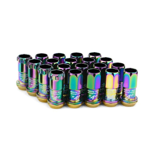 Project Kics R40 Lug Nuts Neo Chrome | M12x1.50 (16 Lug Nuts + 4 Locks) - Lunaticsco
