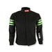 RaceQuip Black/Green Trim SFI-1 Jacket Youth - Medium (Part #1960793) - Lunatics Company