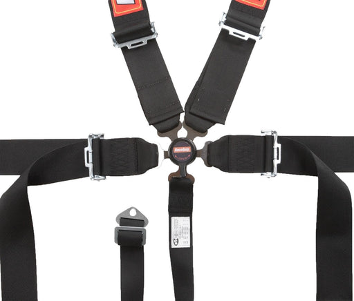RaceQuip Camlock 5-Point 2In Racing Harness, SFI 16.1, Pull-Down Lap, Black - LunaticsCo
