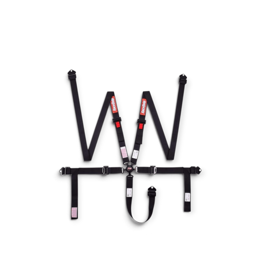 RaceQuip Camlock Multi-Point 2In Racing Harness, SFI 16.1, Pull-Down Lap, Black - LunaticsCo
