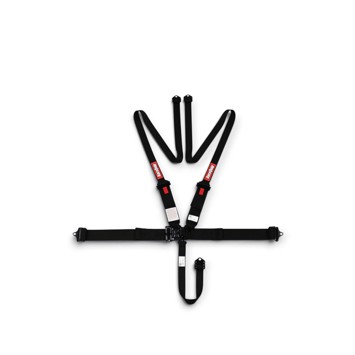 RaceQuip Latch & Link 5-Point 2In Racing Harness, SFI 16.1, HNR Compatible, Black - LunaticsCo