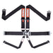 RaceQuip Latch & Link 6-Point 2In Racing Harness, SFI 16.1, Black (Part #712002) - Lunatics Company