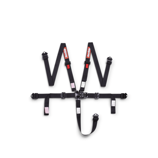 RaceQuip Latch & Link Multi-Point 2In Racing Harness, SFI 16.1, Black - LunaticsCo