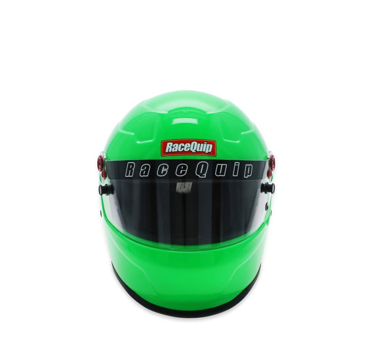 RaceQuip PRO25 Helmet, Snell SA2025, Hi-Vis Green - Small (Part #277772) - Lunatics Company