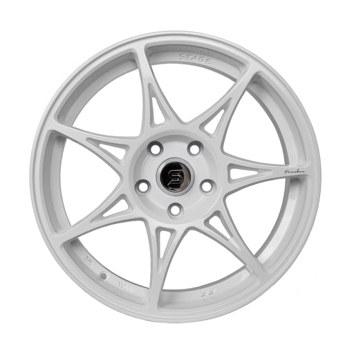 Stage Wheels Foushee 18x8.5 +35mm 5x100 CB 73.1 White - Lunaticsco