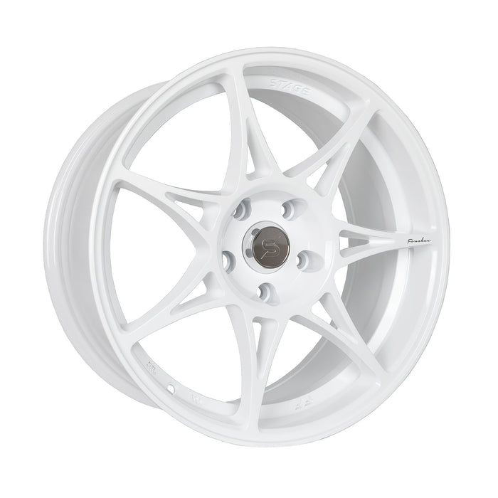 Stage Wheels Foushee 18x8.5 +35mm 5x114.3 CB: 73.1 Color: White - Lunaticsco