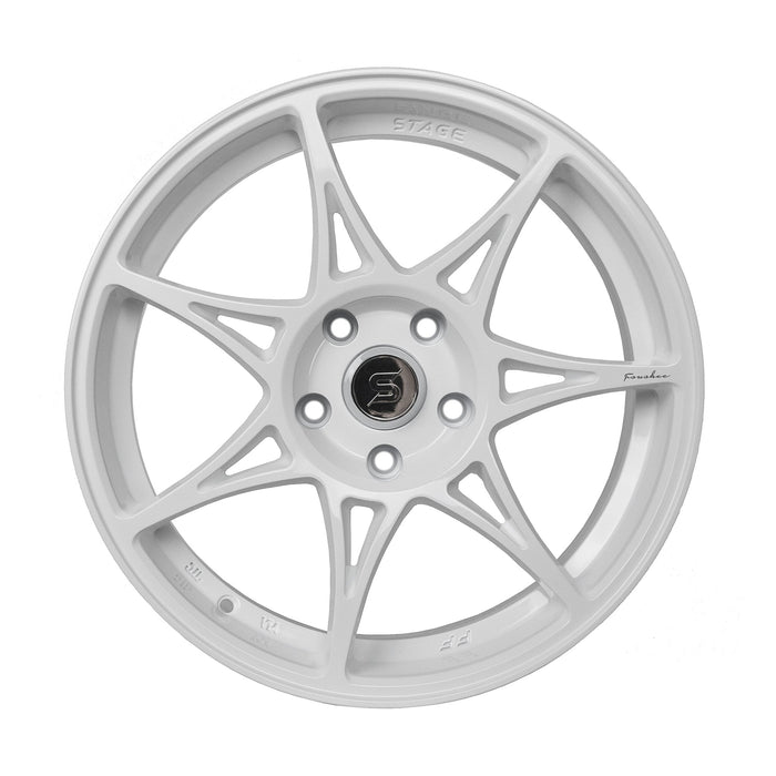 Stage Wheels Foushee 18x8.5 +35mm 5x114.3 CB 73.1 White - Lunaticsco