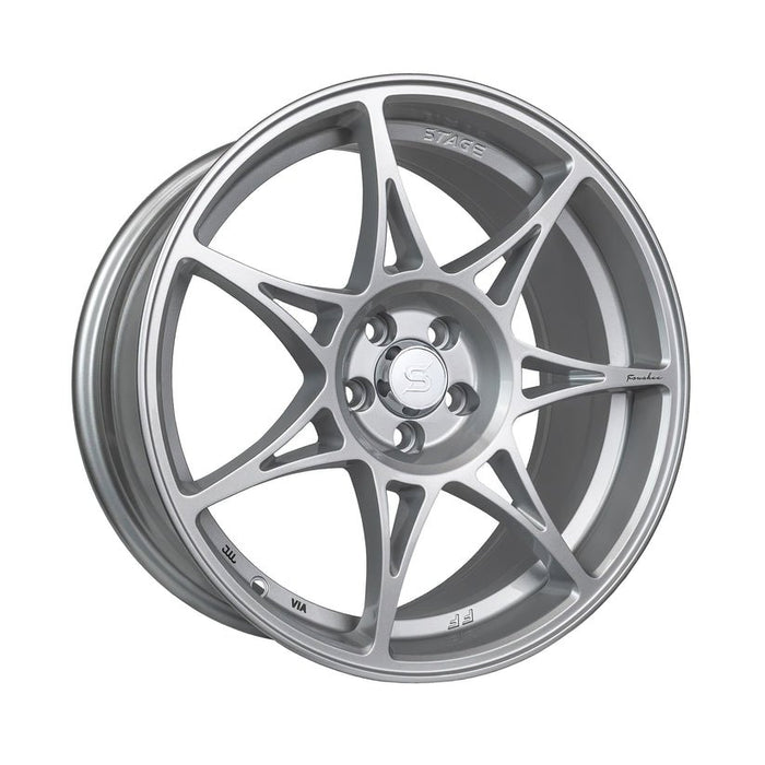Stage Wheels Foushee 18x9.5 +22mm 5x114.3 CB: 73.1 Color: Liquid Silver - Lunaticsco