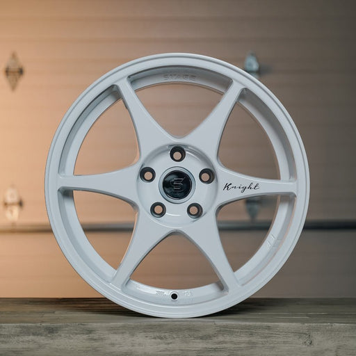 Stage Wheels Knight 17x8 +10mm 5x114.3 CB 73.1 White - Lunaticsco