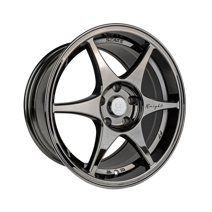 Stage Wheels Knight 17x8 +35mm 5x114.3 CB: 73.1 Color: Black Chrome - Lunaticsco