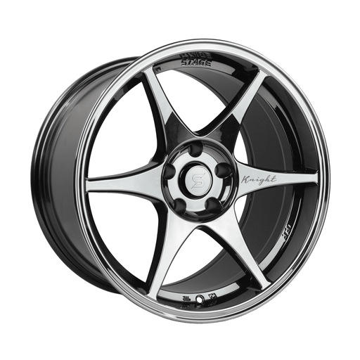 Stage Wheels Knight 18x10.5 +22mm 5x114.3 CB 73.1 Black Chrome - Lunaticsco