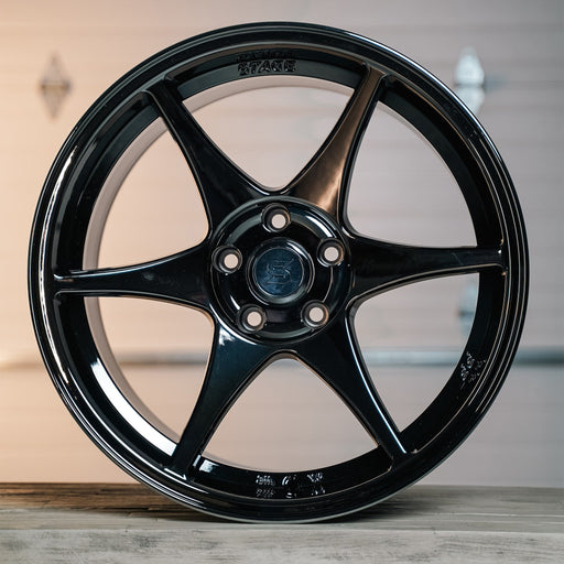 Stage Wheels Knight 18x10.5 +22mm 5x114.3 CB 73.1 Black Chrome - Lunaticsco