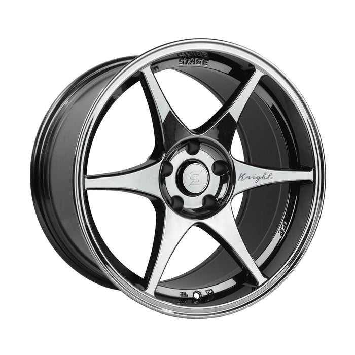Stage Wheels Knight 18x10.5 +22mm 5x114.3 CB: 73.1 Color: Black Chrome - Lunaticsco